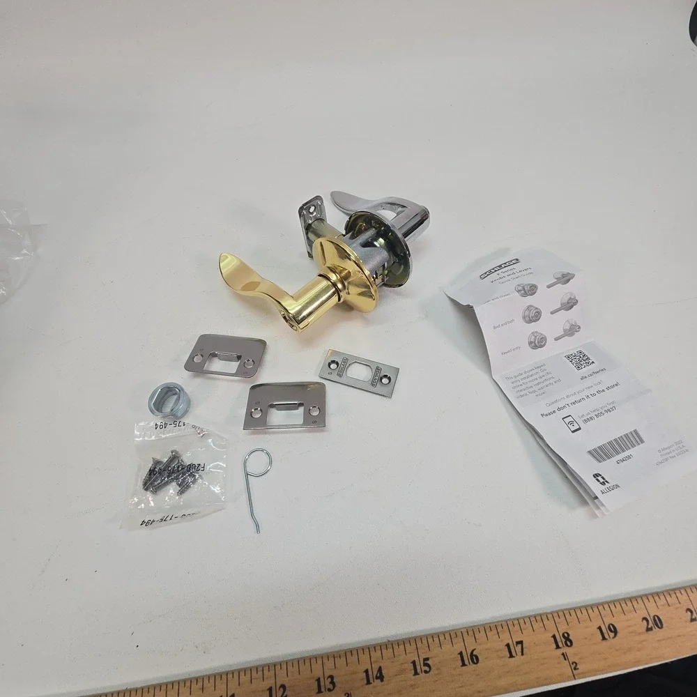 Schlage F40-ACC-605-625-RH‎ Bed/Bath Door Handle 16-210 Latch 10-063 Strike
